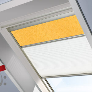 Kombi-Sonnenschutz mit silberner Schiene