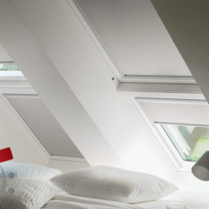 Solar Verdunkelungsrollos grau für Velux Dachfenster