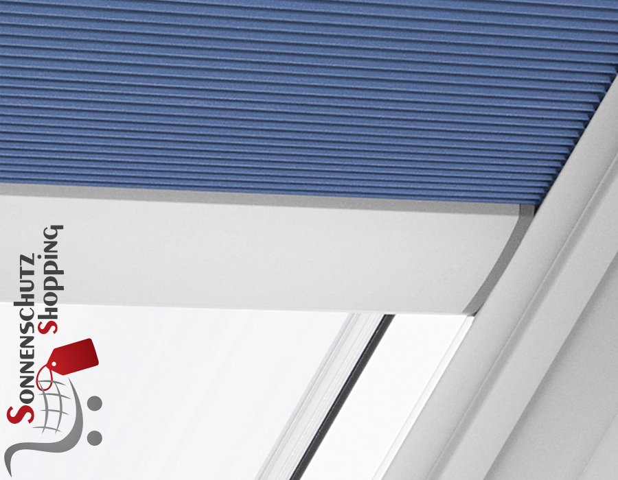 Wabenfaltstore für Dachfenster in blau