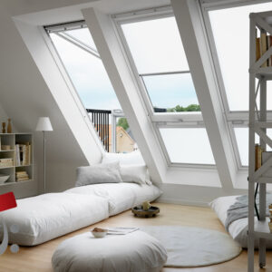 Rollo Raumbild Sichtschutz Dekor weiß