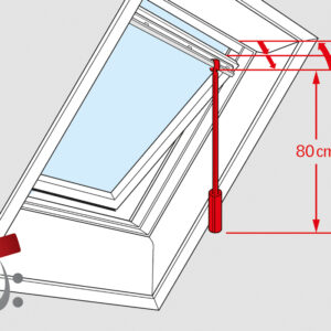 Velux Bedienstange klein ZCZ 080 für Schwingfenster