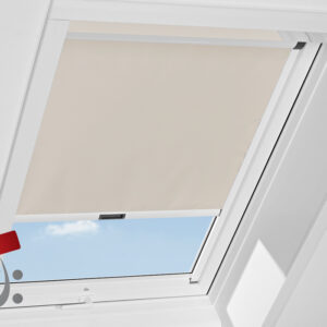 Roto Verdunkelungsrollo ZRVM beige weiße Schiene