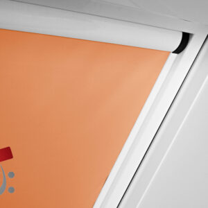 Roto Verdunkelungsrollo ZRVM Orange weiße Schiene
