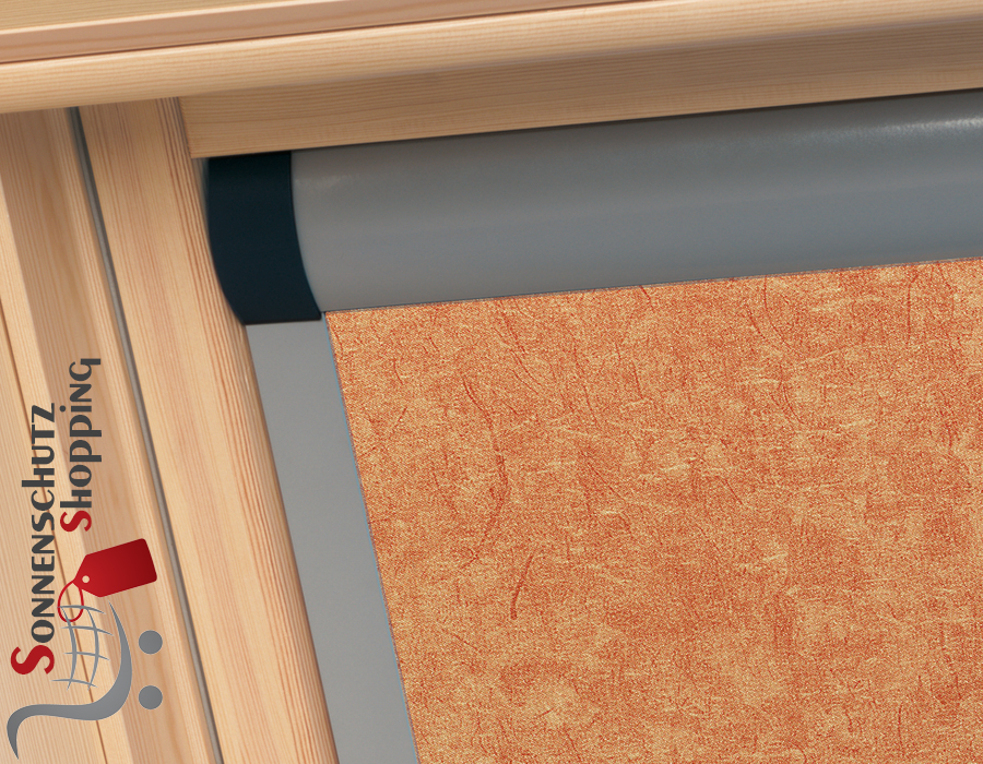 Roto Verdunkelungsrollo ZRVM Orange Alu Schiene