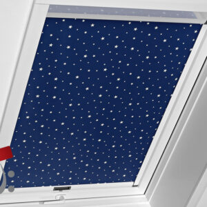 Roto Verdunkelungsrollo Blau mit Sternen ZRVM